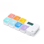 Weekly Pill Organizer Alarm Reminder Daily Travel Medication Box for Pill Vitamins Supplements Home Use